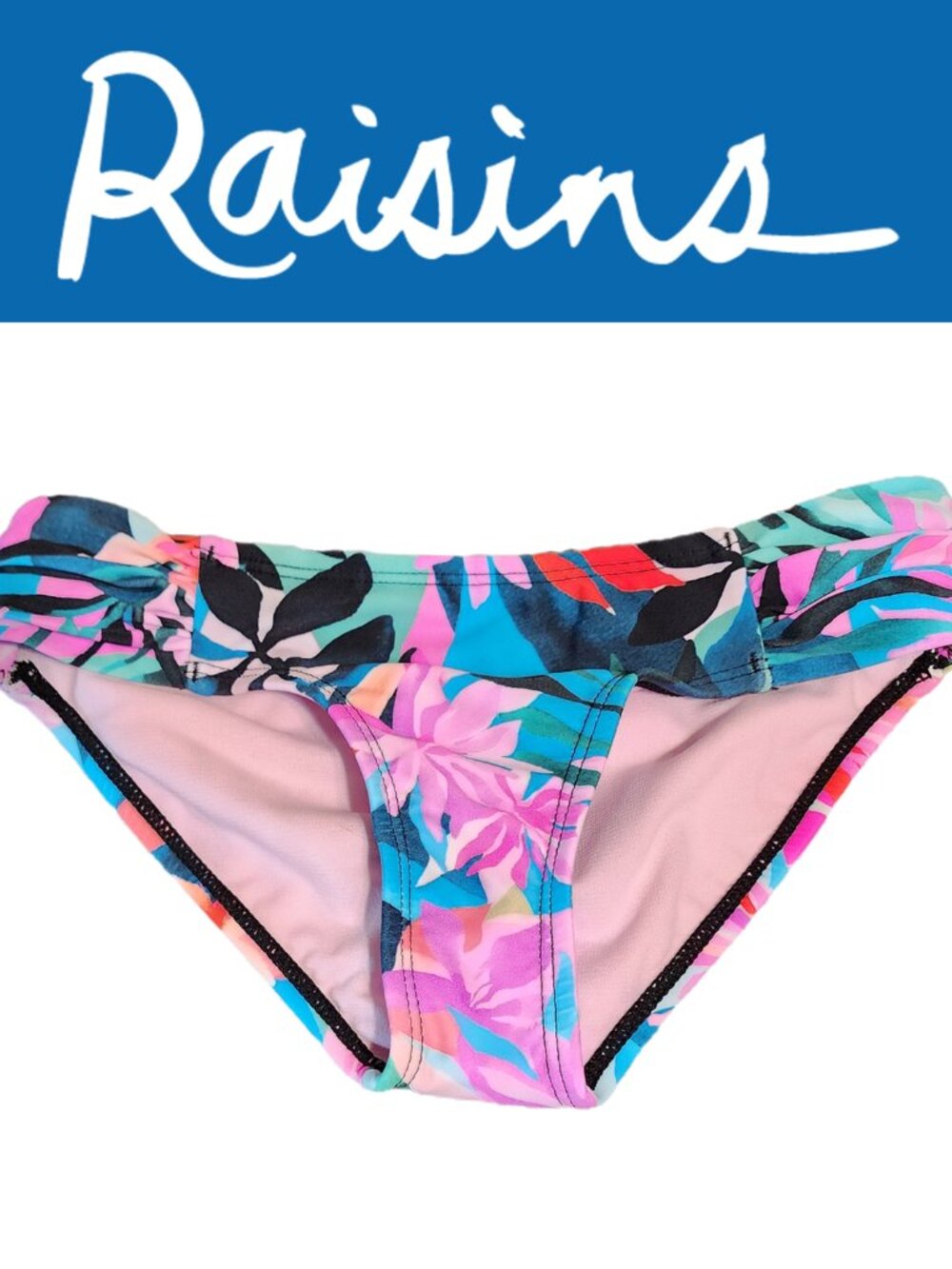Raisins Bikini Bottoms Size 7 Juniors Youth Multi Color Swim